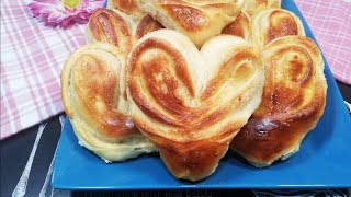 Brioches a forma di cuore, ottime per la colazione👌