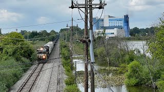 Norfolk Southern H86 Passes the Philadelphia Airport with a MASSIVE TRAIN