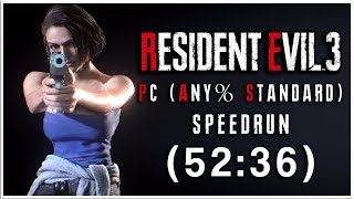 Resident Evil 3: Remake (PC) Any% Standard Speedrun (52:36) | The Leviathan