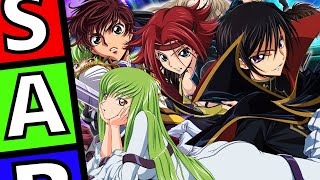 CODE GEASS TIER LIST!!!! (Anime Tier List)