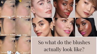 ALL 6 shades of Lisa Eldridge Blushes comparisons//super detailed