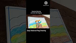 Easy Republic day drawing/easy Indian flag drawing #viral #trending #youtubeshorts