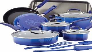 Great product -  Rachael Ray Brights Nonstick Cookware Pots and Pans Set, 14 Piece, Blue Gradient