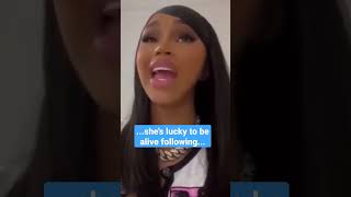 Why is Cardi B lucky to be alive?😲 #giveityourbestshort #shorts #cardib #bbl