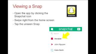Viewing a Snap on Snapchat