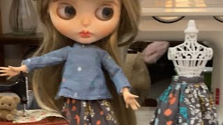 How to sewing blythe doll skirt👗