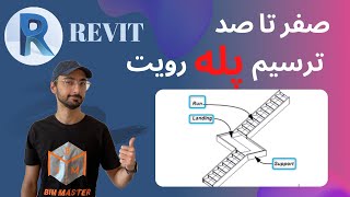 Revit 2021 صفر تا صد ترسیم پله و متریال دادن به پله در رویت