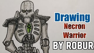 Drawing 💀Necron Warrior💀 Warhammer 40k #drawing #fypシ #art #fanart #warhammer40k #facts