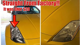 HOW TO RESTORE YOUR NISSAN 350Z HEADLIGHTS FOR 20$?? // FAREWELL MIATA...