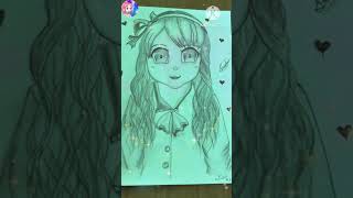 Cute Anime Drawing by me...😊🥰..#sketch #animedrawing