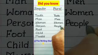 did you know these|singular and plural#ytshorts #shortsviral #shortsvideo