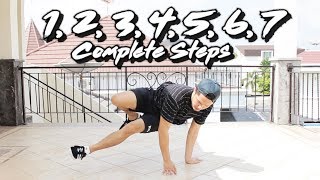 How to 1 - 7 Steps I COMPLETE Breakdance Footwork Tutorial