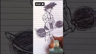 Goku transformation To warrior #drawing #anime #art #goku #dragonball #stickman#shorts