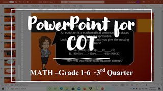 PowerPoint Sample for COT in Math Grade 1-6 -Third Quarter