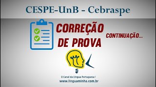 CORREÇÃO DE PROVA - CONTINUAÇÃO