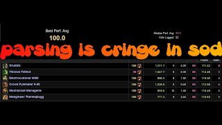 worse players generally have higher parses in WoW SoD