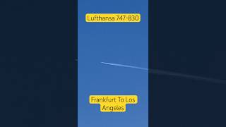 Lufthansa flight 456 lead by a 747-830 cruises past Salt Lake City on its way to LAX