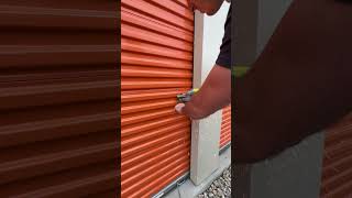 Cutting off the lock to a non paying storage unit