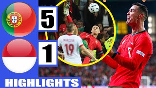 Portugal vs Poland 5-1 | Ronaldo Bicycle kick | Highlights & Goals | UEFA Nations League