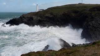 Storm Hanna Trevose Head April 2019