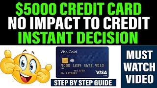 $5000 Credit Card | APPLY WITH NO IMPACT TO CREDIT SCORE | High Credit Line | Easy Approval