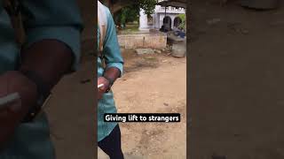 Giving lift to strangers #viralvideo #muttonbiryani #motorcycleridevlog #foodvlog