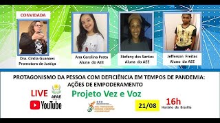 PROTAGONISMO DA PESSOA COM DEFICIÊNCIA EM TEMPOS DE PANDEMIA: AÇÕES DE EMPONDERAMENTO