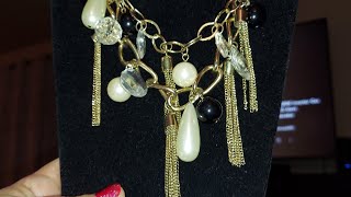 CHURCH ⛪️ THRIFT STORE FIND TODAY 🇺🇸 $1.75 👩 TASSELS NECKLACE WITH FAUX PEARL CHARMS ✨️ 💖 👍 👌 😃