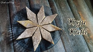 Kaju Katli Quick and Easy 2 ingredients Recipe