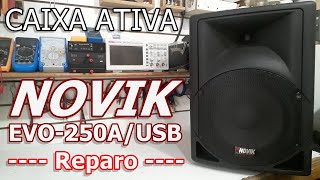 CAIXA ATIVA NOVIK EVO-250A/USB - BARULHO ALTO (1/2) - #059