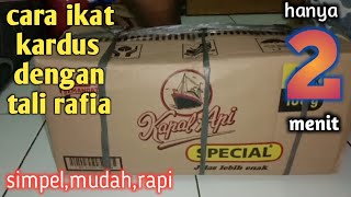 CARA MENGIKAT KARDUS DENGAN TALI RAFIA || Supri Tali tutorial