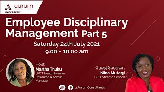 Employee Disciplinary Management Part V