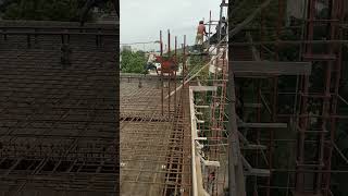 4th floor roof slab concreting M25 #shorts #construction #builders#viral#youtubeshorts #youtubeindia