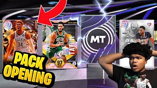 WE PULLED 2 OPALS!!! GALAXY OPAL GIANNIS JA MORANT BEAST PACK OPENING NBA 2K22 MYTEAM