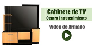 Crear Centro Entretenimiento Moderno  Planos - Gabinete TV cabinet