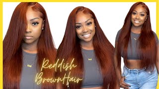 AMAZING 🤩 Reddish Brown/ Auburn lace front wig install ft. Nadula Hair