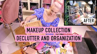 DECLUTTER MY MAKEUP COLLECTION WITH ME! | My Makeup Organization and Storage Hacks