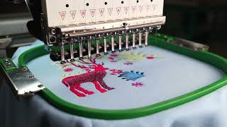 Single head embroidery machine from factory.