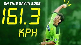 On this day, in 2002, Shoaib Akhtar set the speedometer on fire with the fastest delivery of 100 mph