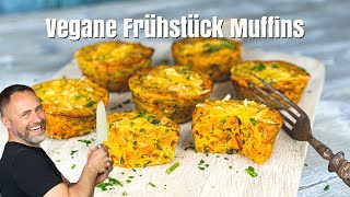 Herzhaft veganer Frühstücks Muffin. Der perfekte Start in den Tag.