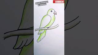 How to draw sketch parrot #easydrawing #drawingcompetition