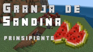 granja de sandía fasil de hacer en Minecraft pe