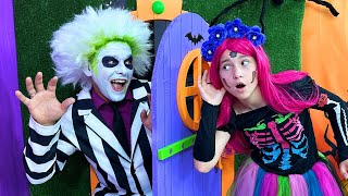 Who's at the Door on Halloween?  Adventures from Sofia and Beetlejuice