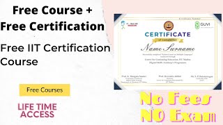 Free iit certification Finally Revealed | The free iit certification course You've Been Waiting For