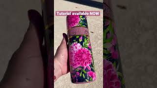 Elegant Floral split custom tumbler!