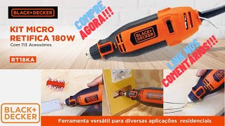 COMPRE AGORA!!! Black Decker Kit Micro Retifica, para Cortes e Desbastes, com 113 Acessórios #amazon