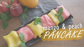 Mango & Peach Crepe Cake | make your YUMCHA dessert at home!