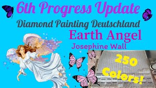 Diamond Painting 250 color canvas Progress update! 6 weeks in…how far are we??