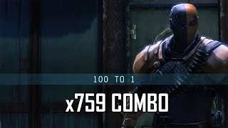 Batman: Arkham Origins - 100 to 1 - x759 Combo as Deathstroke