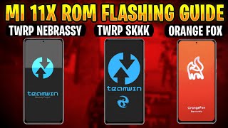 A12 Rom Flashing Guide for Mi 11x Poco F3 and Redmi K40 Using Orange Fox Twrp Nebrassy Twrp Skkk 🦊🔥